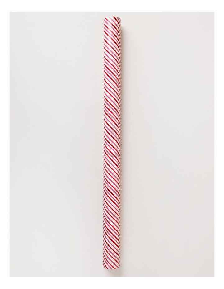 Candyland Christmas Candy Stripes Wrap 5m in Pink/Red