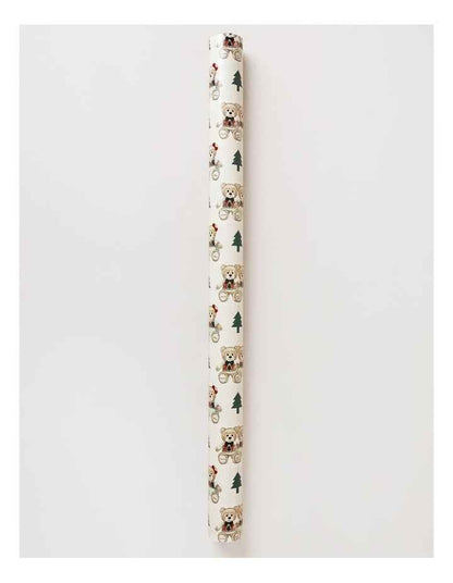 Heirloom Christmas Bears Wrap 5m in Cream