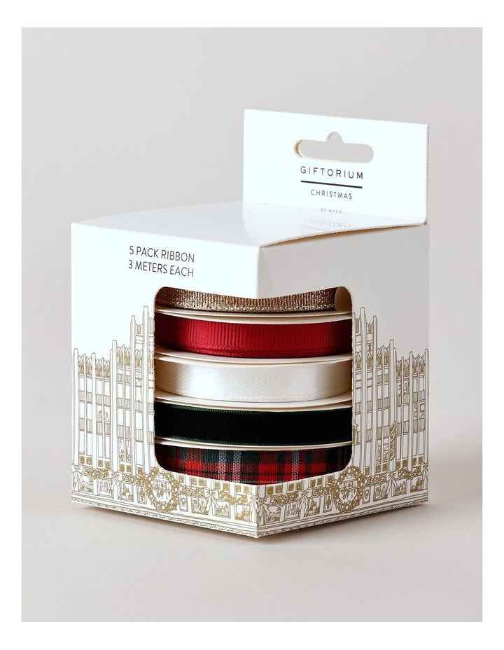 Heirloom Christmas Mixed Ribbon 5 Pack in Multicolour