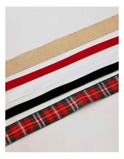 Heirloom Christmas Mixed Ribbon 5 Pack in Multicolour
