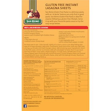 San Remo Lasagne Gluten Free 200g