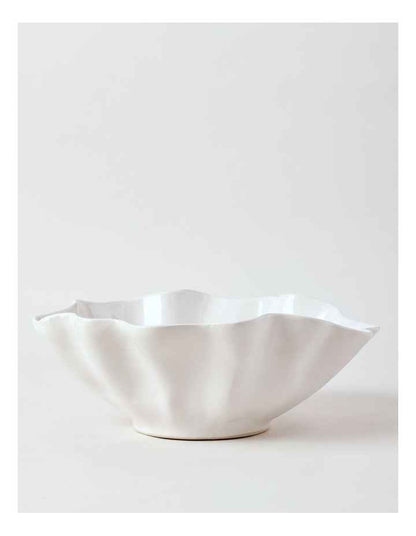 Fluted Serve Bowl 33cm in White