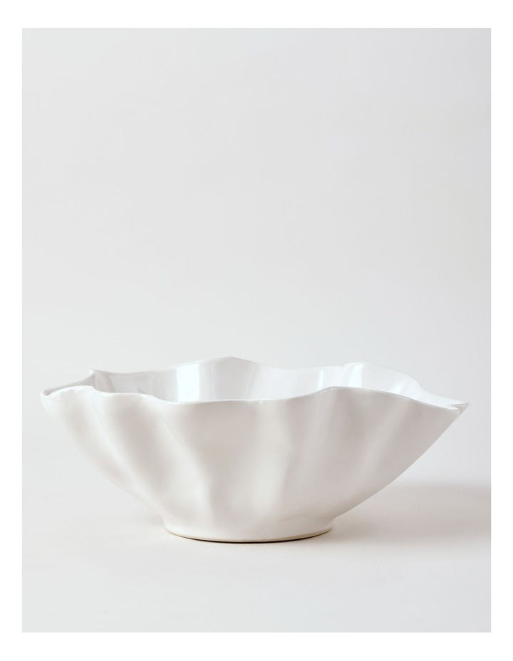 Fluted Serve Bowl 33cm in White