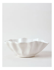 Fluted Serve Bowl 33cm in White