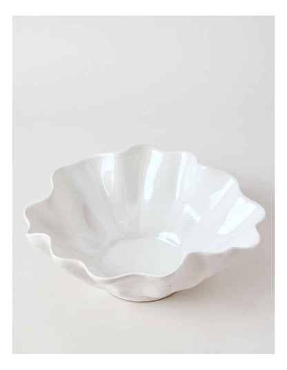 Fluted Serve Bowl 33cm in White