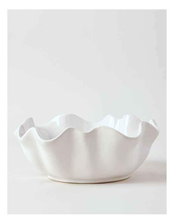 Fluted Serve Bowl 27cm in White