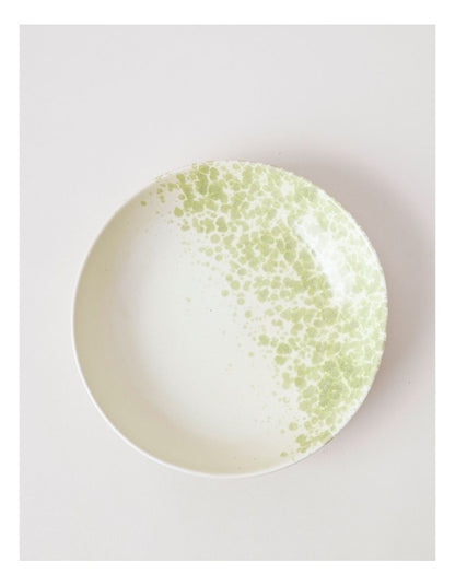 Hinterland Serving Bowl in White/Green