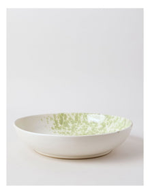 Hinterland Serving Bowl in White/Green