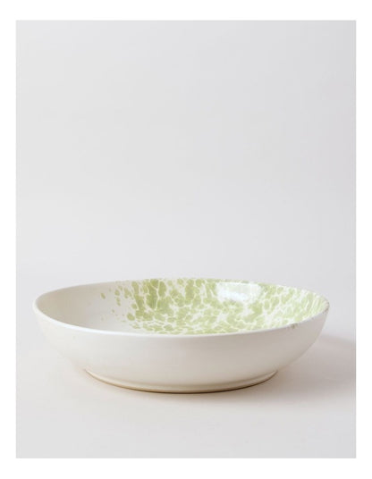 Hinterland Serving Bowl in White/Green