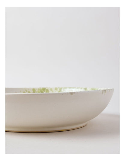 Hinterland Serving Bowl in White/Green