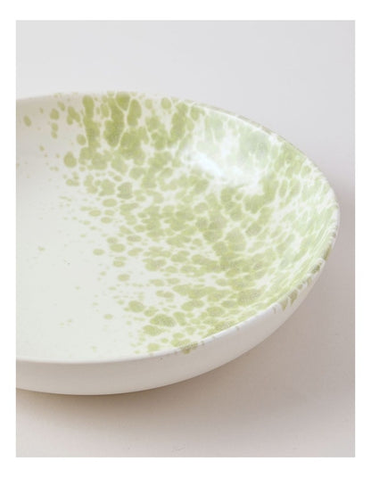 Hinterland Serving Bowl in White/Green