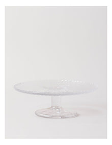 Honey Bee Pressed Glass Cake Stand in Clear