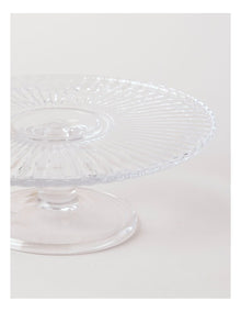 Honey Bee Pressed Glass Cake Stand in Clear