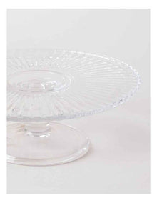 Honey Bee Pressed Glass Cake Stand in Clear