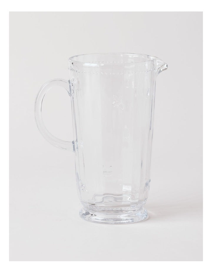 Honey Bee Pressed Glass Jug in Clear