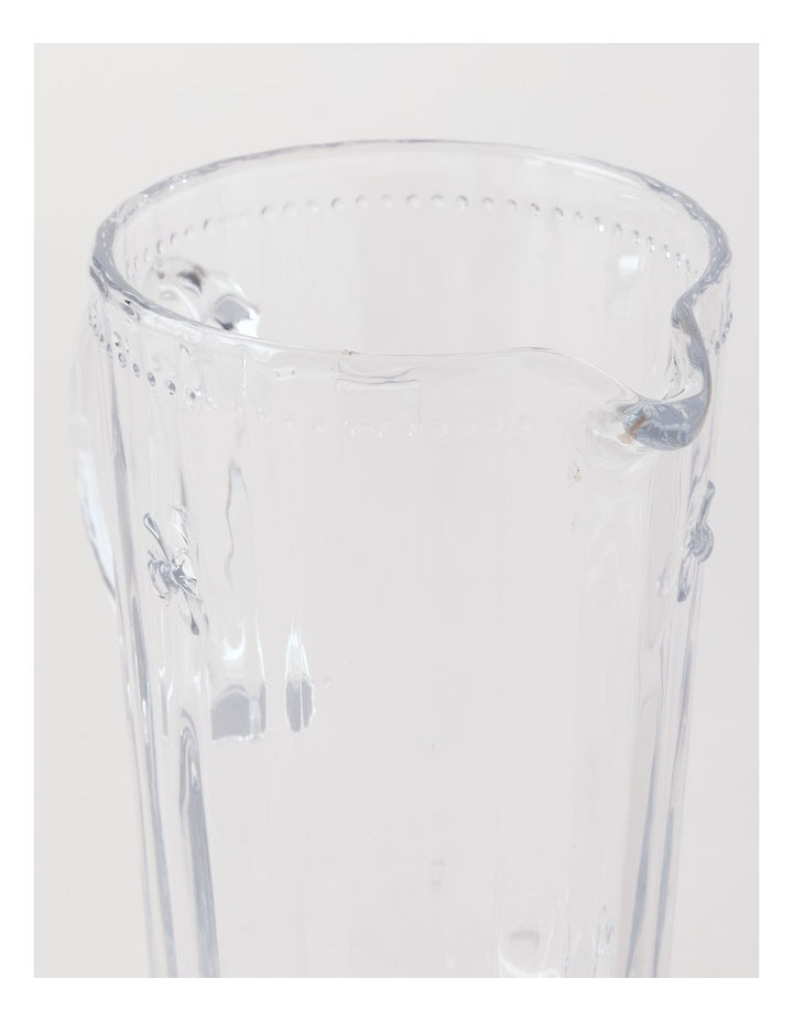 Honey Bee Pressed Glass Jug in Clear