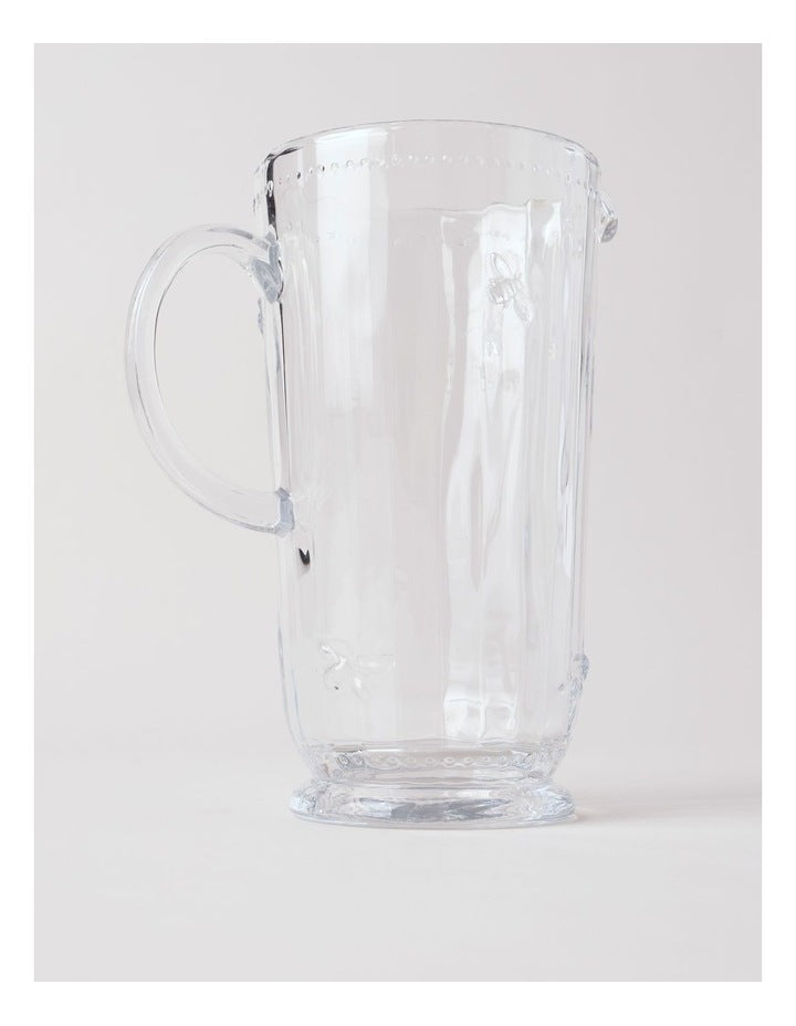 Honey Bee Pressed Glass Jug in Clear