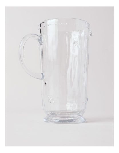 Honey Bee Pressed Glass Jug in Clear