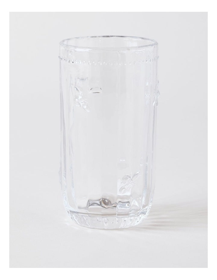Honey Bee Pressed Glass Highball Set of 4 in Clear