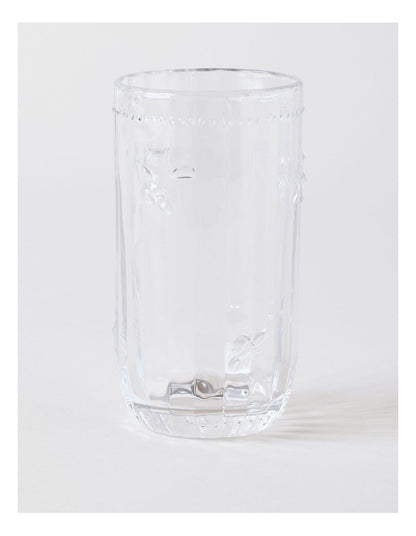 Honey Bee Pressed Glass Highball Set of 4 in Clear