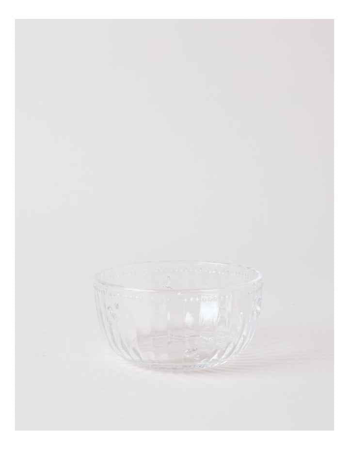 Honey Bee Pressed Glass Dessert Bowl in Clear