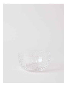 Honey Bee Pressed Glass Dessert Bowl in Clear
