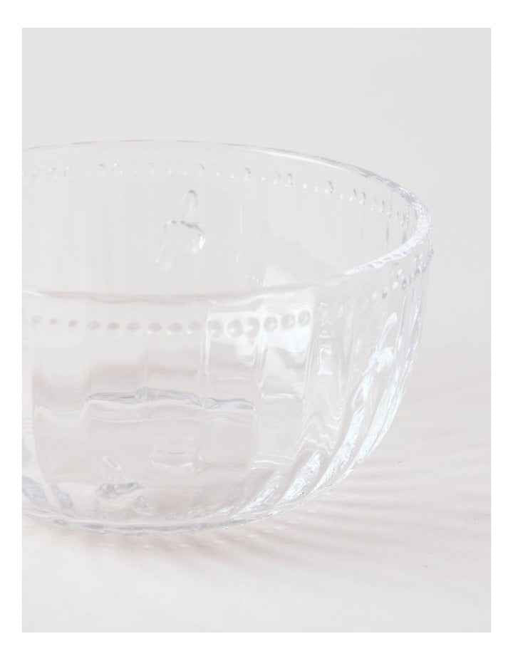 Honey Bee Pressed Glass Dessert Bowl in Clear