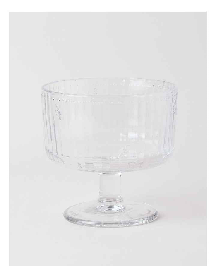 Honey Bee Pressed Glass Trifle Bowl in Clear