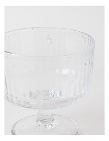 Honey Bee Pressed Glass Trifle Bowl in Clear