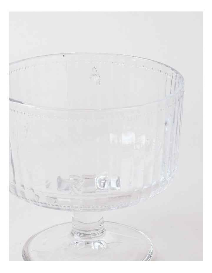 Honey Bee Pressed Glass Trifle Bowl in Clear