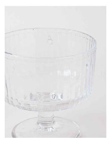 Honey Bee Pressed Glass Trifle Bowl in Clear