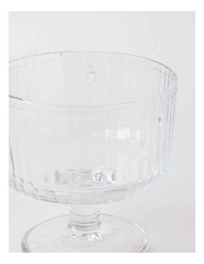 Honey Bee Pressed Glass Trifle Bowl in Clear