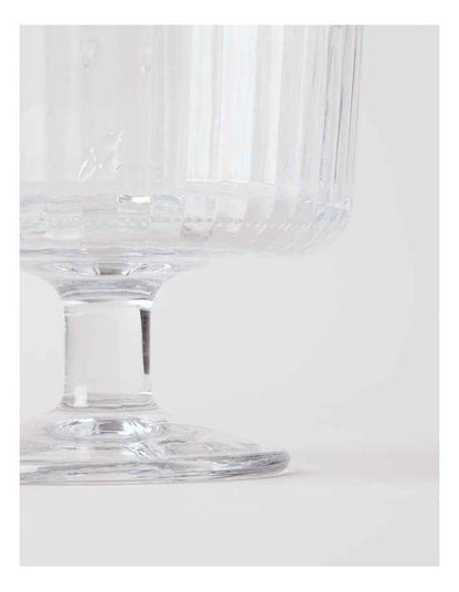 Honey Bee Pressed Glass Trifle Bowl in Clear