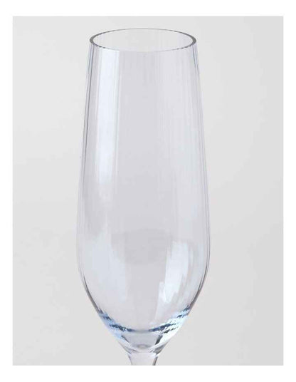Mediterranean Champagne Flute Set of 4 in Painted Colour