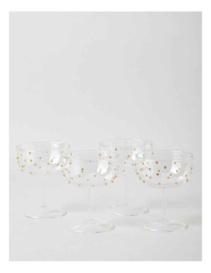 Celestial Martini Glass Set of 4 in Clear