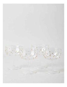 Celestial Martini Glass Set of 4 in Clear