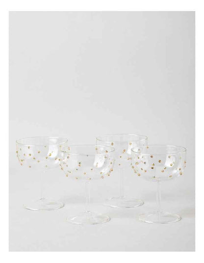 Celestial Martini Glass Set of 4 in Clear