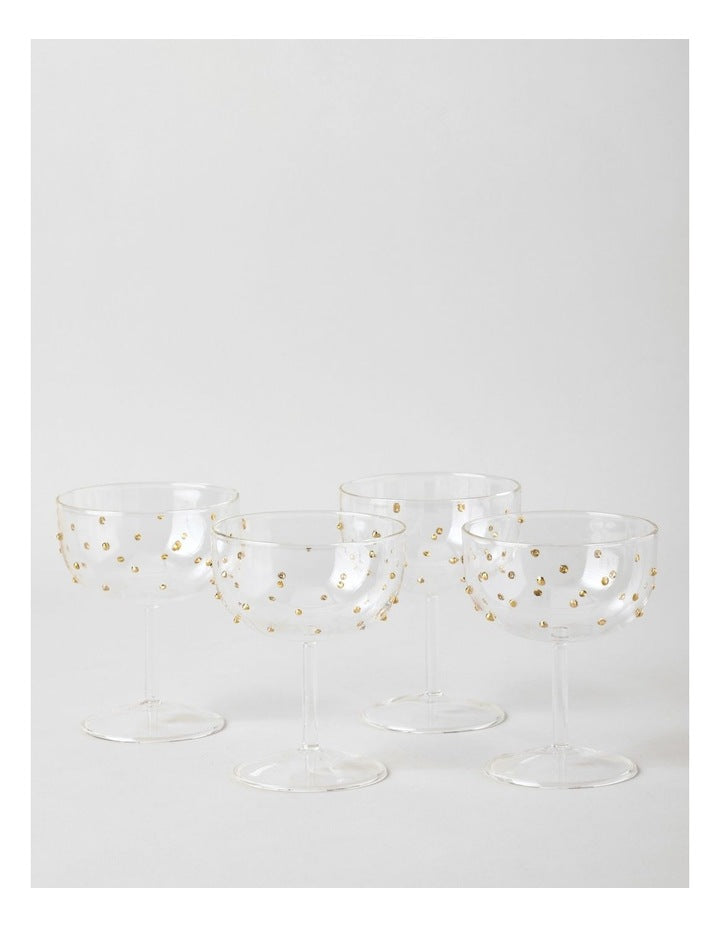 Celestial Martini Glass Set of 4 in Clear