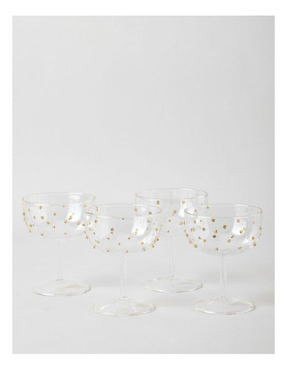 Celestial Martini Glass Set of 4 in Clear