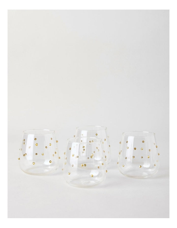 Celestial Tumbler Set of 4 in Clear