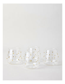 Celestial Tumbler Set of 4 in Clear