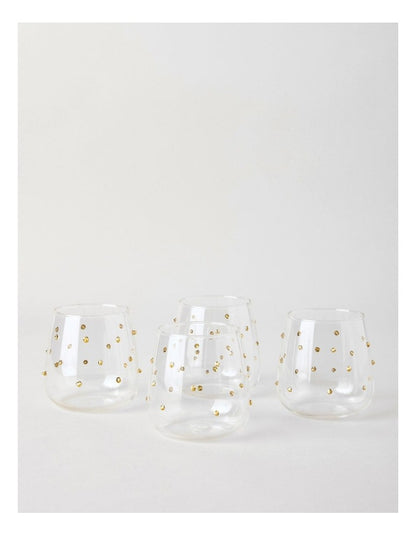 Celestial Tumbler Set of 4 in Clear