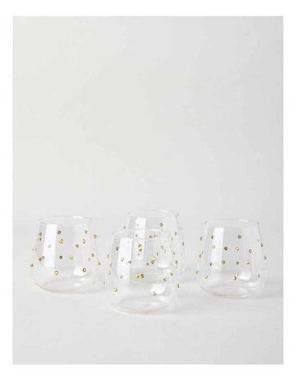 Celestial Tumbler Set of 4 in Clear