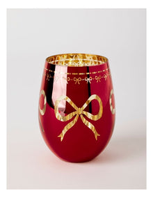 Bow Tumbler Set of 4 in Red