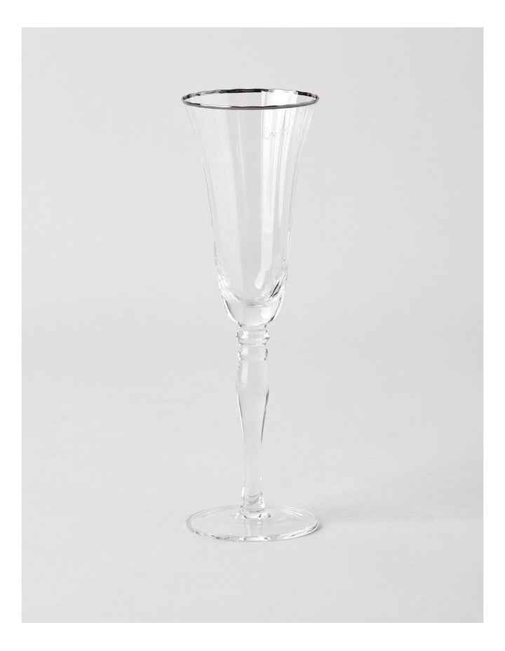 Gabrielle Champagne Glass Set of 4 in Silver