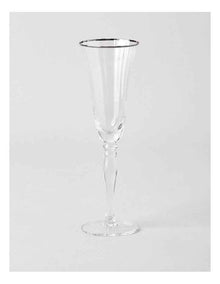 Gabrielle Champagne Glass Set of 4 in Silver