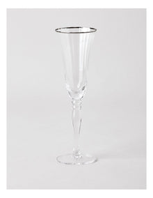 Gabrielle Champagne Glass Set of 4 in Silver