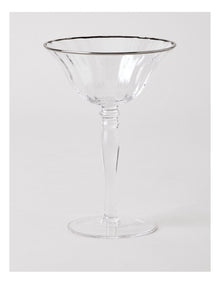 Gabrielle Coupe Glass Set of 4 in Silver