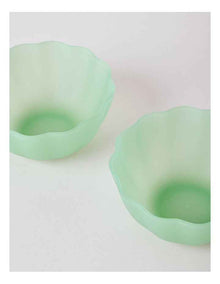Petals Cereal Bowl Set of 2 in Green