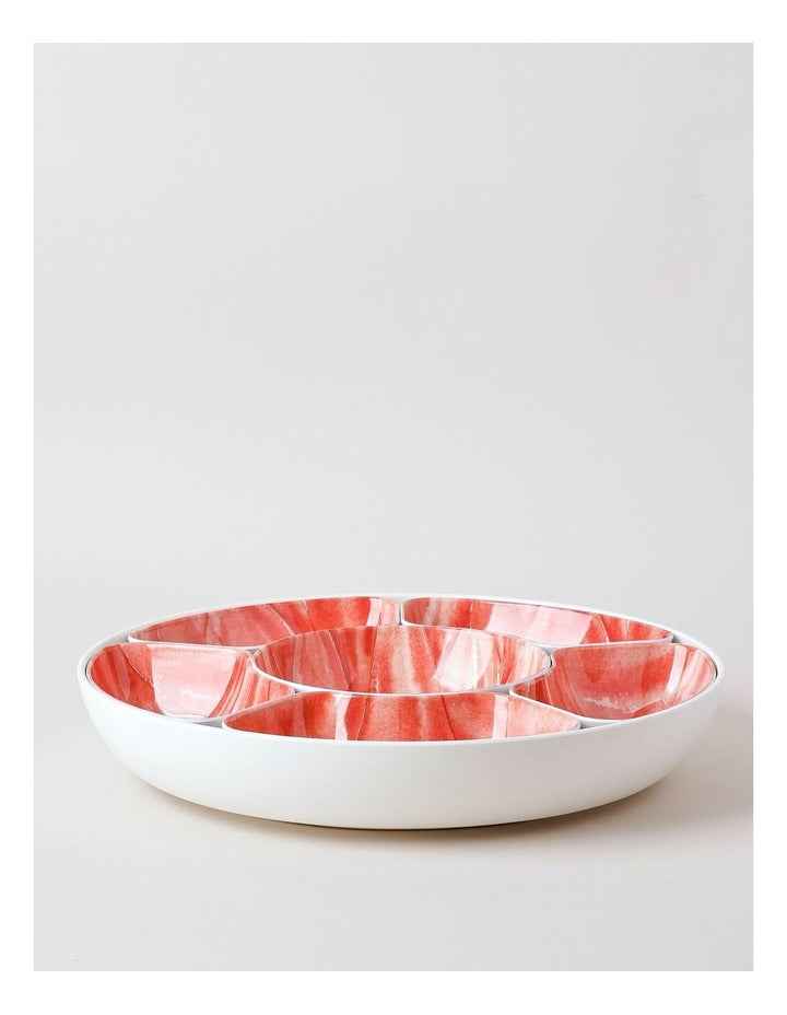 Petals Chip & Dip Lazy Susan in Pink